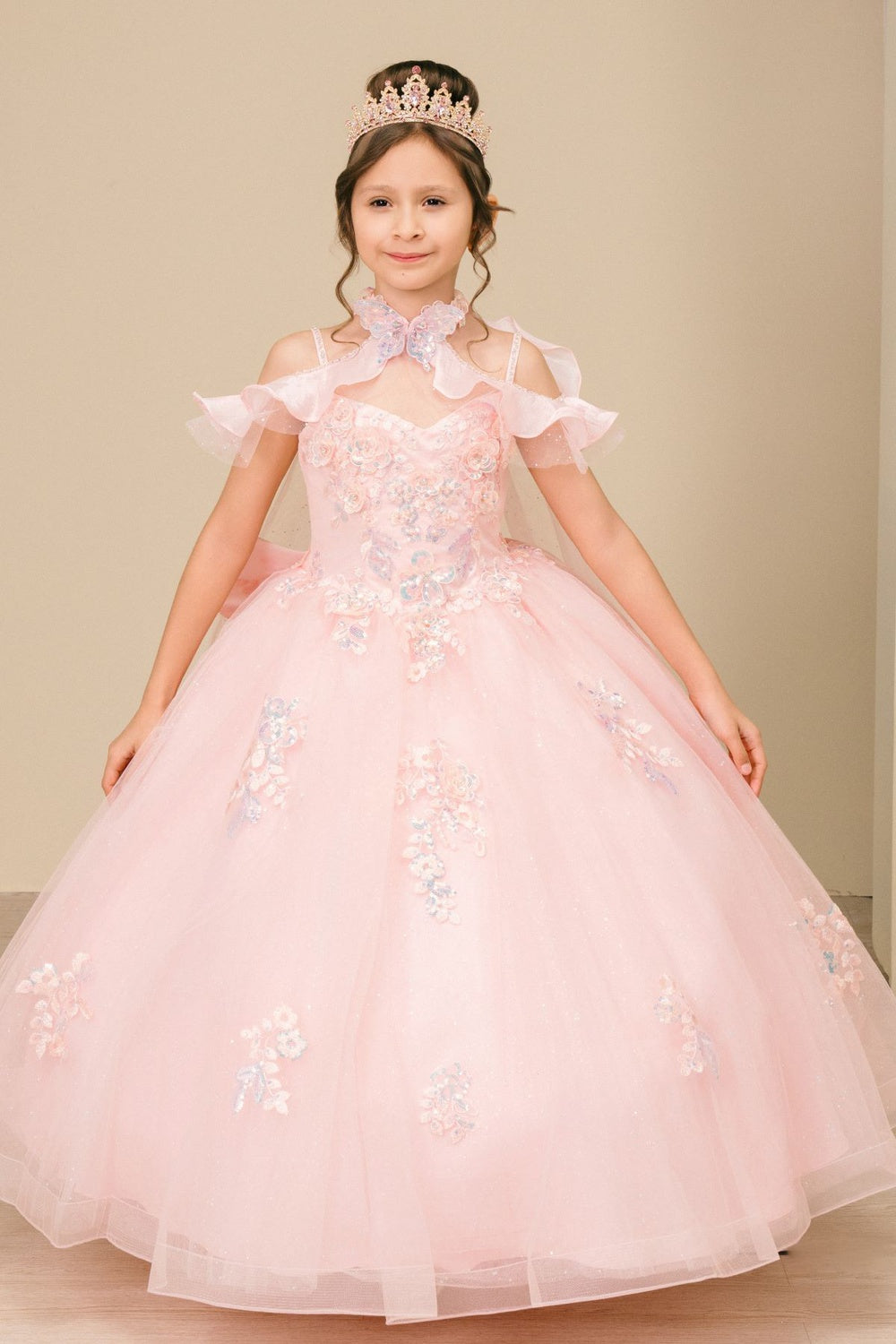 Sweetheart Floor-Length Tulle Flower Girl Ball Gown Cinderella Couture CC8585