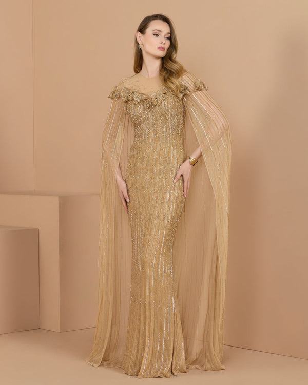 Illusion Floor-Length Sequin Evening Mermaid Mac Duggal 86012