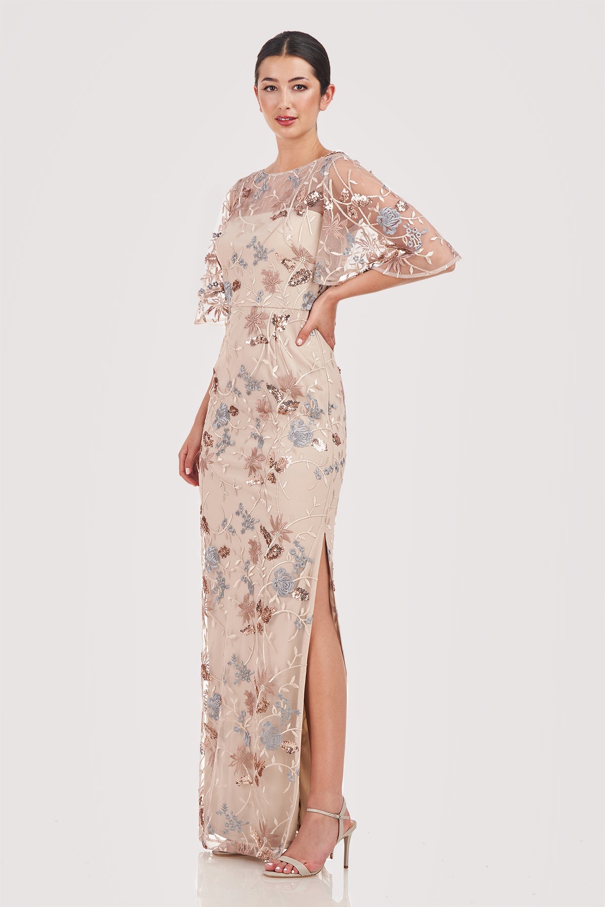 Daphne Flutter Column Gown JS Collections 8618674