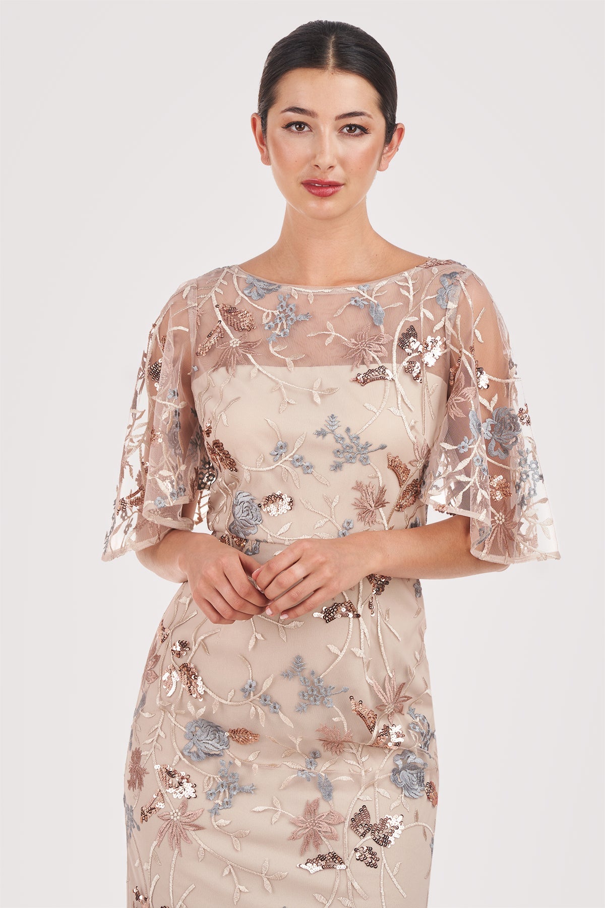 Daphne Flutter Column Gown JS Collections 8618674