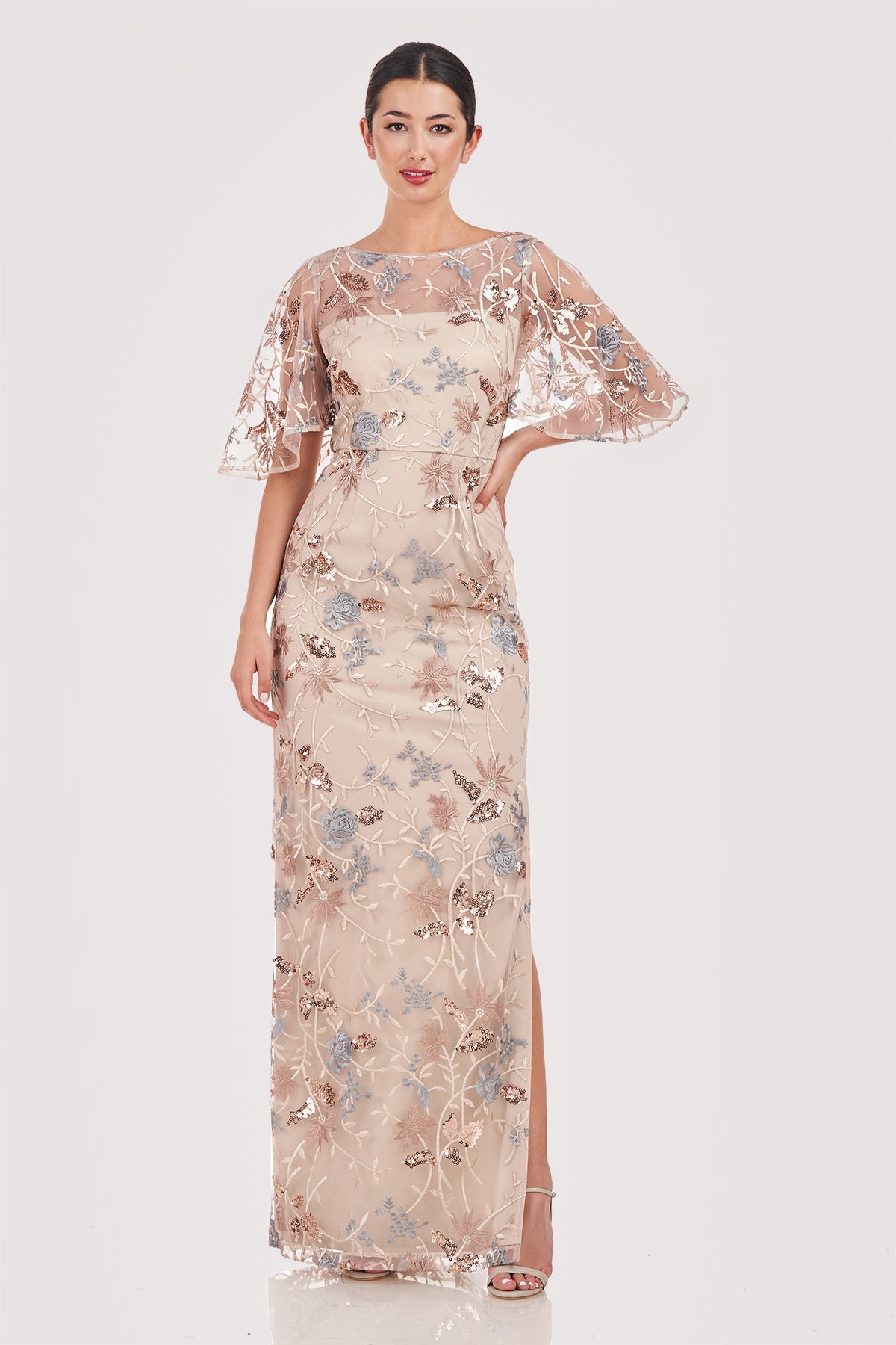 Daphne Flutter Column Gown JS Collections 8618674