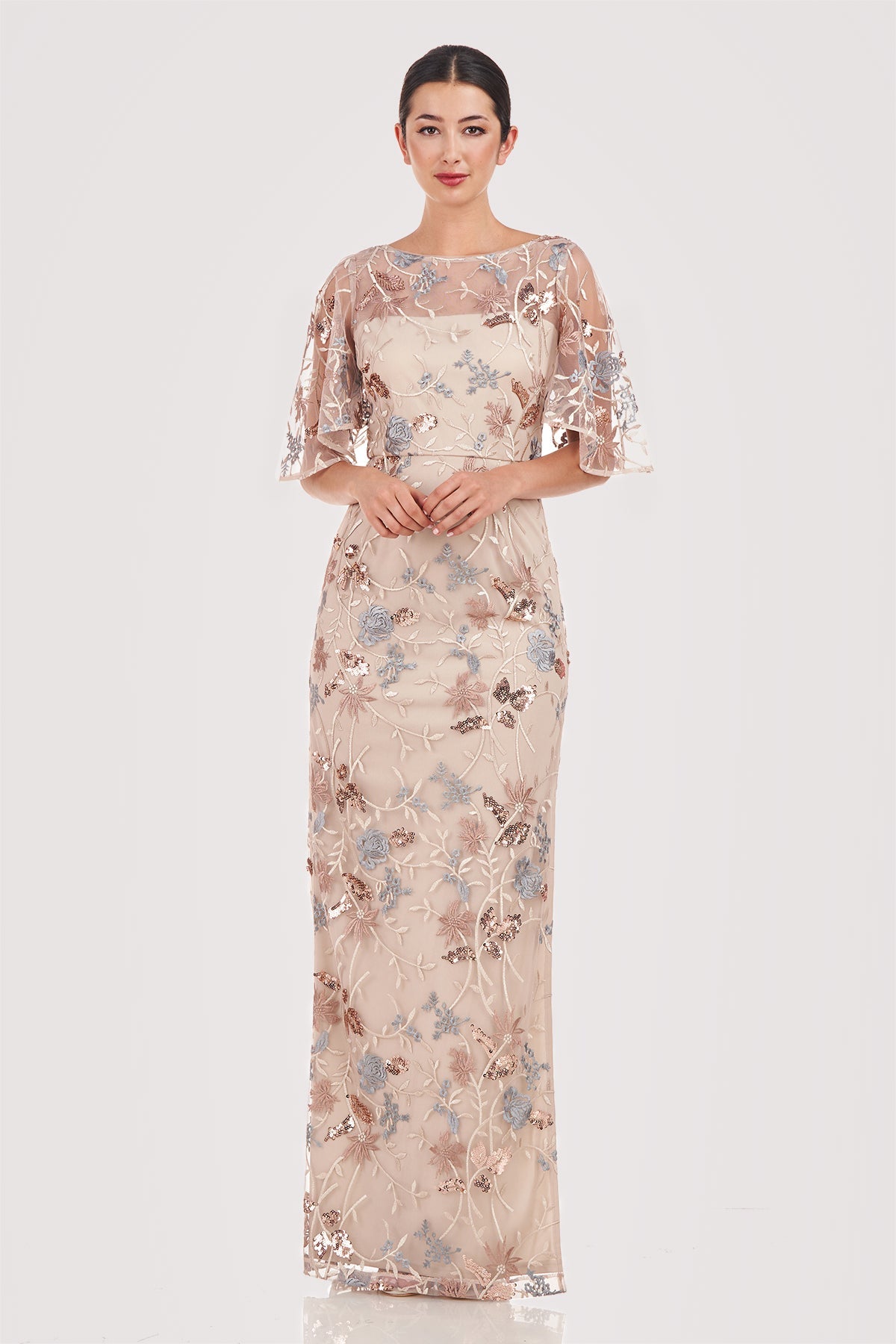 Daphne Flutter Column Gown JS Collections 8618674