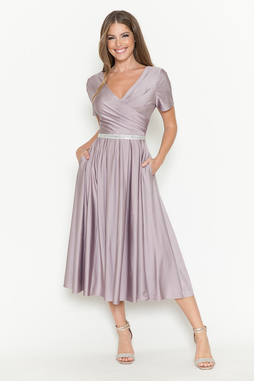 Cocktail Dresses Short Tea Length Pleated Cocktail Dress Lenovia 5274 Plum