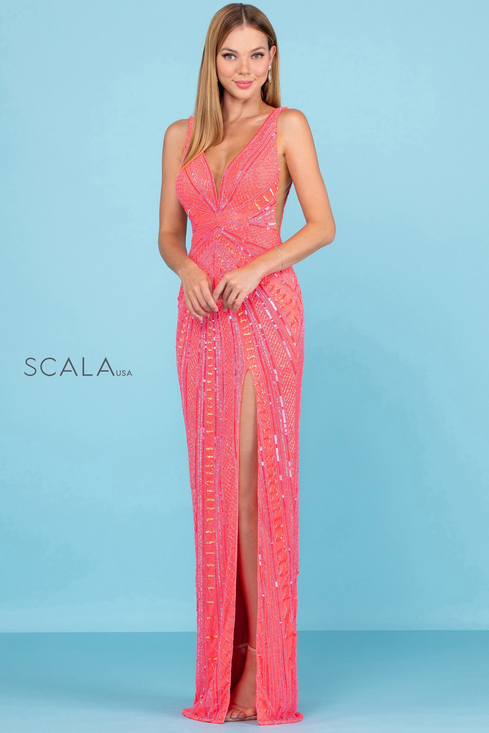 Prom Dresses Long Formal Sequin Prom Dress Hot Pink