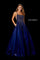 Prom Dresses Long Satin Ball Gown Prom Dress Navy
