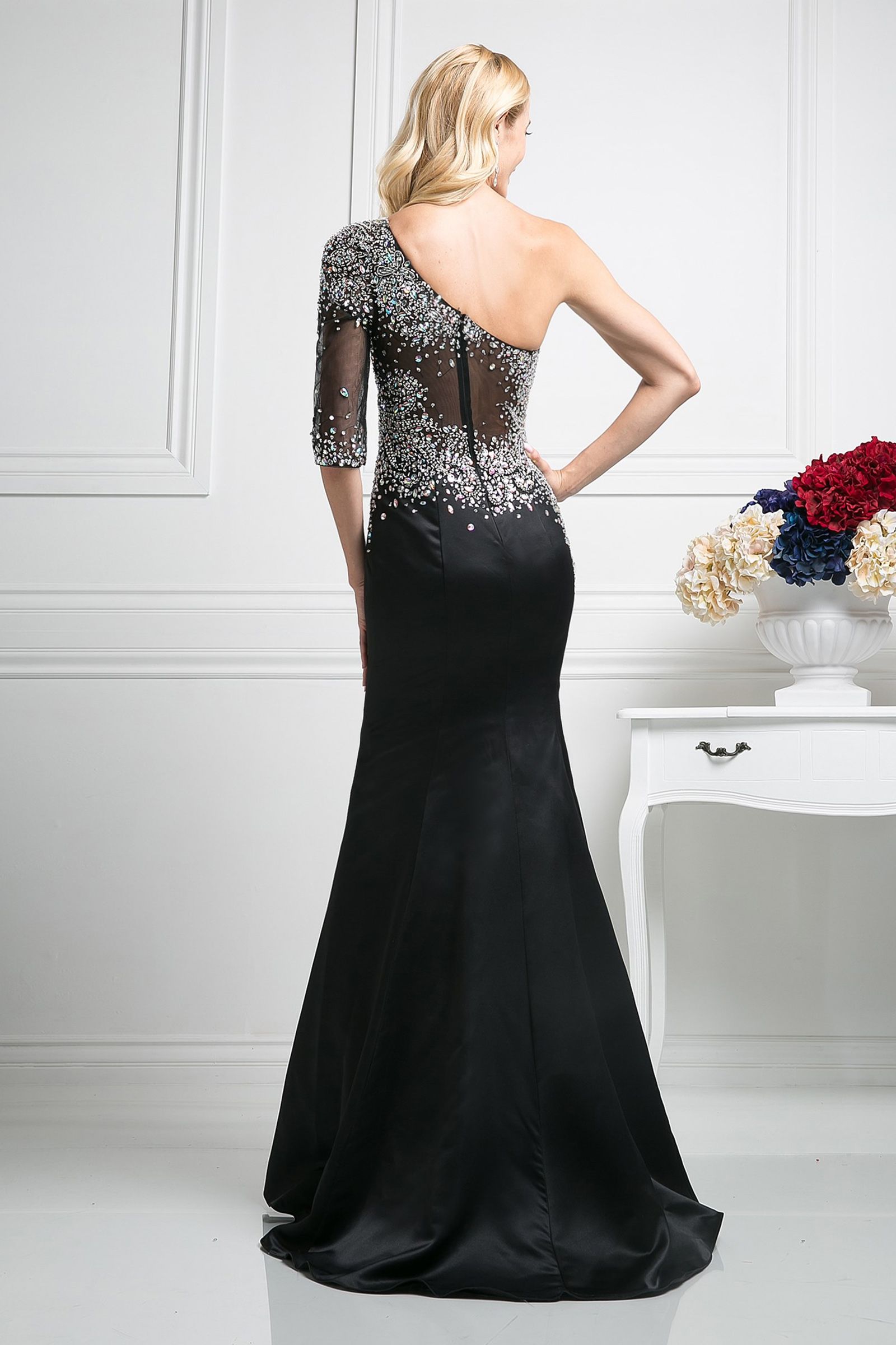 Prom Dresses Long Formal Sequin Mermaid Prom Dress Black