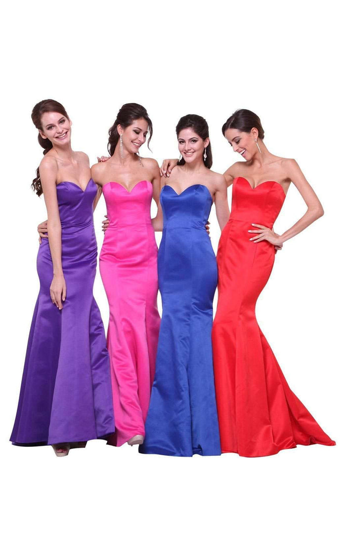 Formal Dresses Fitted Formal Prom Trumpet Long Dress Purple Fuchsia Royal Red