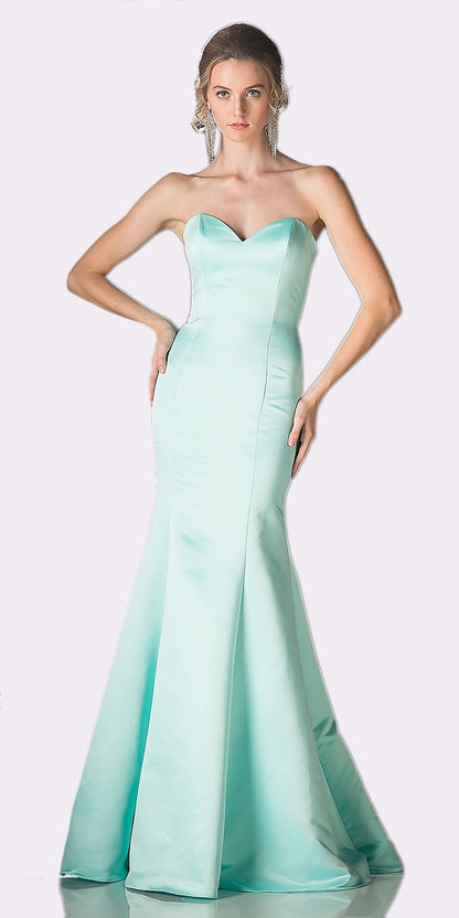 Formal Dresses Fitted Formal Prom Trumpet Long Dress Mint