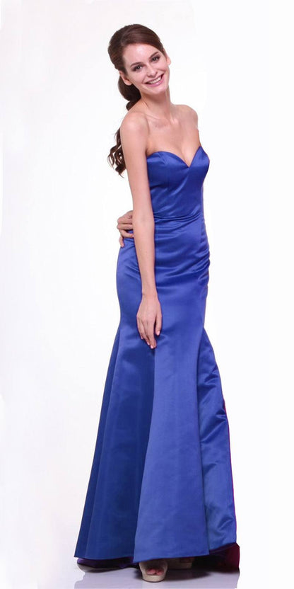 Formal Dresses Fitted Formal Prom Trumpet Long Dress Royal