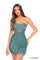 Cocktail Dresses Short Sequin Evening Cocktail Dress Dark Nude/Jade