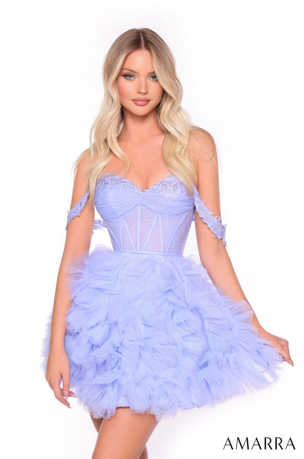 Cocktail Dresses Homecoming Short A Line Cocktail Dress Periwinkle