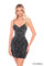 Cocktail Dresses Short Fitted Floral Homecoming Cocktail Dress Black