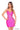 Cocktail Dresses Short Beaded Fitted Floral Cocktail Dress Bright Pink