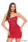 Cocktail Dresses Beaded Short Homecoming Fitted Cocktail Dress Red/Bright Fuchsia