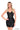 Cocktail Dresses Short Sequined Fitted Corset Cocktail Dress Black