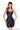 Cocktail Dresses Short Sequined Fitted Corset Cocktail Dress Navy