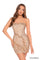 Cocktail Dresses Short Sequin Fitted Homecoming Cocktail Dress Gold