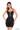 Cocktail Dresses 3D Floral Short Cocktail Fitted Dress Black