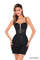 Cocktail Dresses 3D Floral Short Cocktail Fitted Dress Black