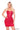 Cocktail Dresses 3D Floral Short Cocktail Fitted Dress Red