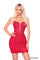 Cocktail Dresses 3D Floral Short Cocktail Fitted Dress Red