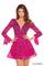 Cocktail Dresses A Line Short Homecoming Long Sleeve Cocktail Dress Bright Fuchsia