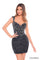Cocktail Dresses Short Fitted Beaded Sequin Cocktail Dress Black/Gunmetal