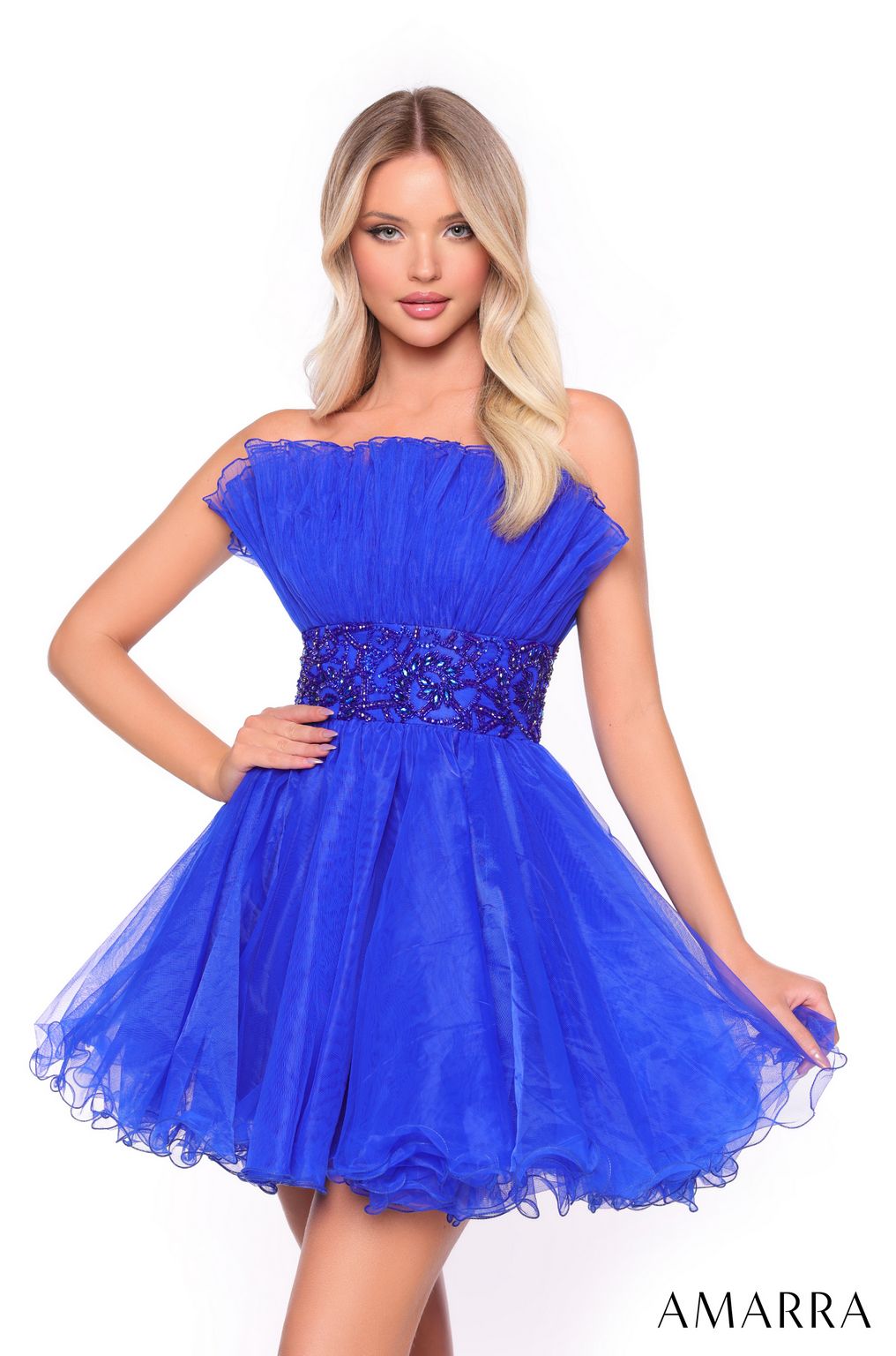 Amarra 88038 Homecoming A Line Short Cocktail Dress