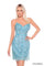 Cocktail Dresses Fitted Short Fringe Cocktail Dress Light Blue/Electric Blue
