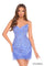 Cocktail Dresses Fitted Short Fringe Cocktail Dress Periwinkle/Electric Orchid