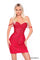 Cocktail Dresses Short Fitted Peal Beaded Sequin Cocktail Dress Red