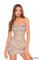 Cocktail Dresses Sequin Short Beaded Cocktail Dress Nude/Silver