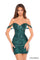Cocktail Dresses A Line Short Fitted Cocktail Dress Emerald