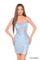 Cocktail Dresses Short Slit Fitted Cocktail Dress Light Blue