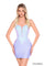 Cocktail Dresses Floral Fitted Sequin Short Cocktail Dress Periwinkle