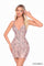 Cocktail Dresses Short Fitted A Line Floral Cocktail Dress Champagne