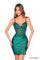 Cocktail Dresses A Line Fitted Beaded Cocktail Dress Emerald
