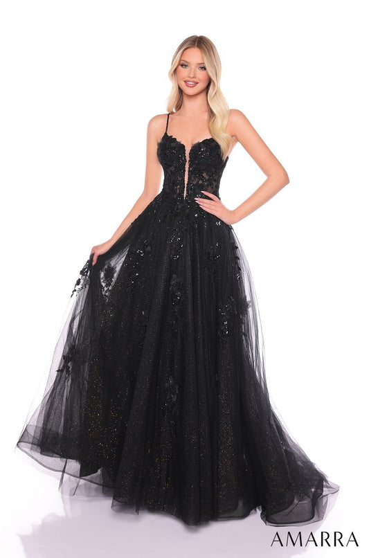 Formal Dresses Long Beaded A Line Formal Dress Black