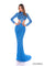 Prom Dresses Long Sleeve Beaded Mermaid Formal Prom Dress Peacock