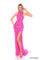 Prom Dresses Long Fitted Beaded Slit Prom Dress  Neon Pink/Bright Fuchsia/Red