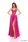 Prom Dresses A Line Long Metallic Prom Dress Fuchsia