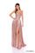 Prom Dresses A Line Long Metallic Prom Dress Rose Gold