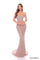 Prom Dresses Long Beaded Fitted Sequin Prom Dress Dark Nude/Silver