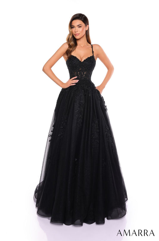 Prom Dresses Long A Line Lace Prome Dress Black