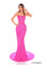 Prom Dresses Long Sequin A Line Beaded Prom Dress Neon Pink