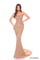 Prom Dresses Long Sequin A Line Beaded Prom Dress Nude/Gold