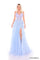 Prom Dresses Long A Line Fitted Evening Prom Dress Light Blue/Lilac