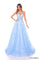 Prom Dresses Long Glitter Fitted Prom Dress Light Blue