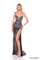 Prom Dresses Fitted Sequin Print Long Prom Dress Black/Multi