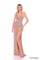 Prom Dresses Fitted Sequin Print Long Prom Dress Dark Nude/Multi